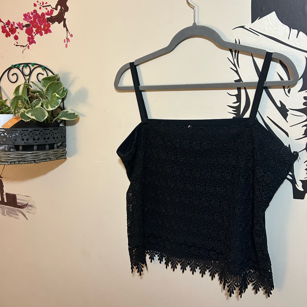 Black Patterned Camisole